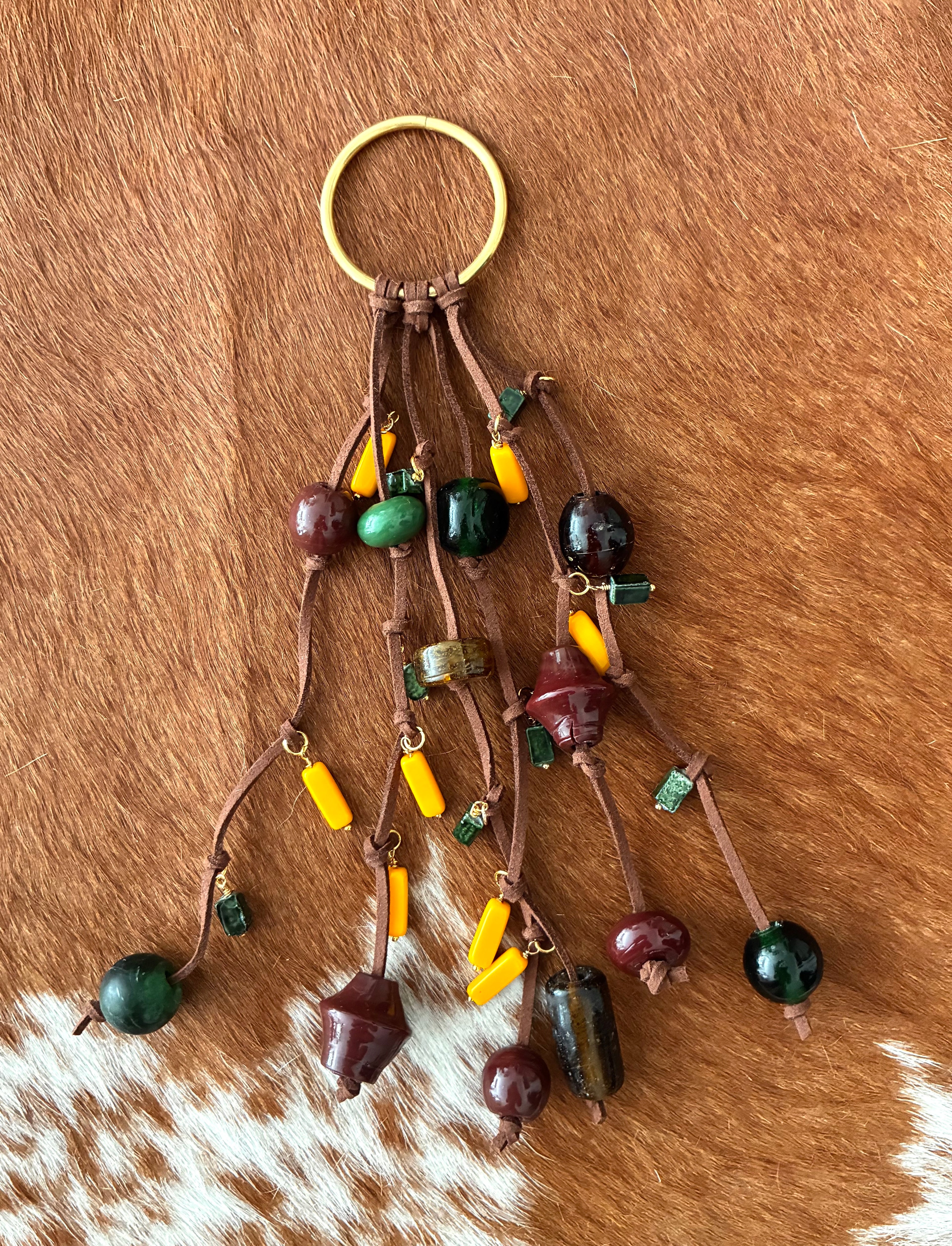 Glass Bead Bag Charm