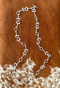 Silver Plated Horsebit Chain Necklace