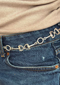Silver Plated Horsebit Chain Belt