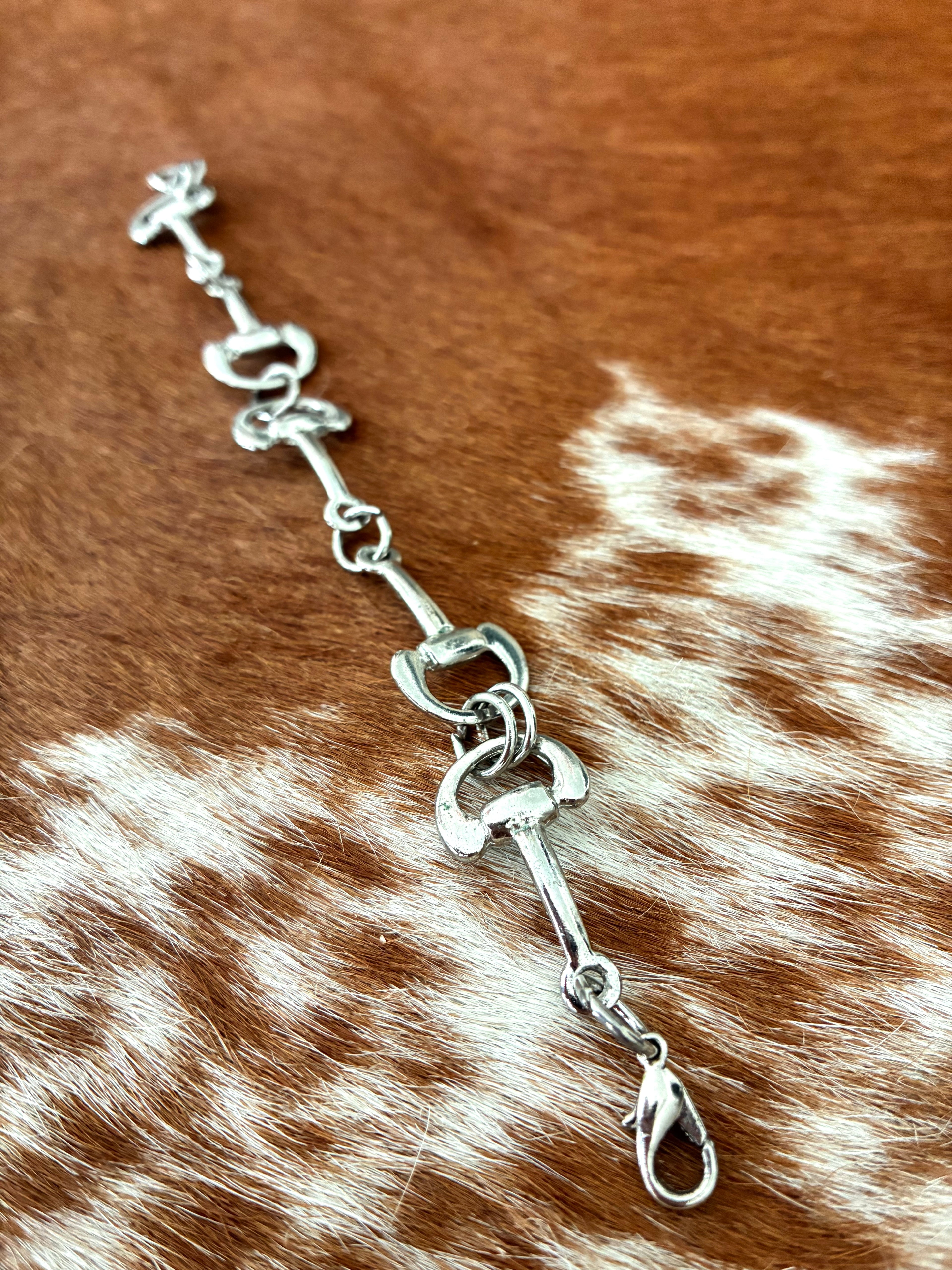 Silver Plated Horsebit Bracelet