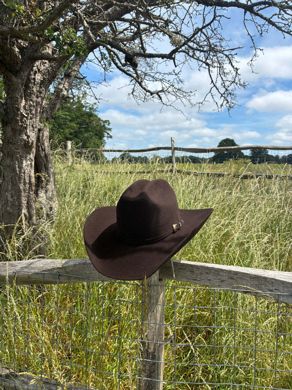100% Wool Cowboy Hat - Coffee