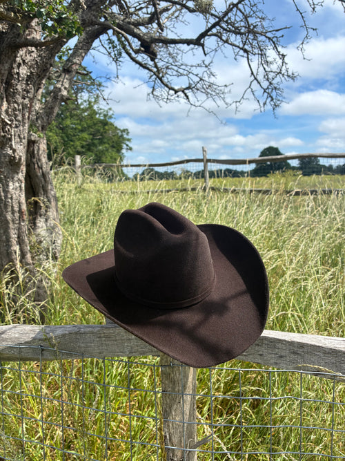 100% Wool Cowboy Hat - Coffee