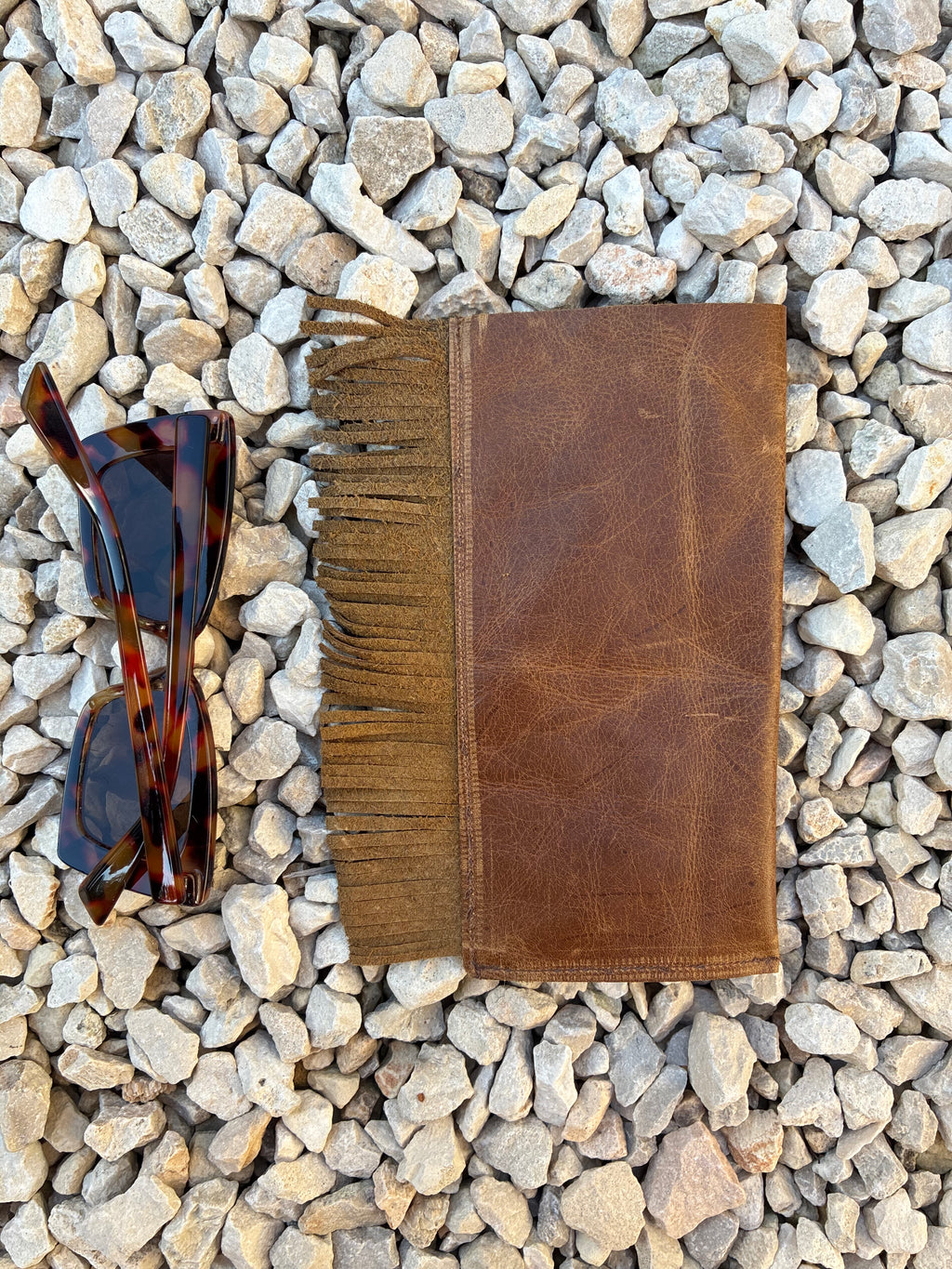 Real Leather Glasses Slip - Diamond Cowhide