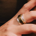 Bronze & Silver Hammered Ring